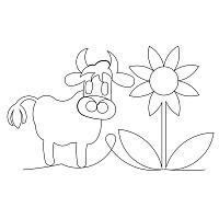 cow flower border 001